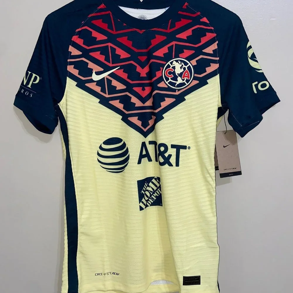 Nike Club America 2021/2022 Home Vaporknit Soccer Jersey CV7843-707 Mens S $165